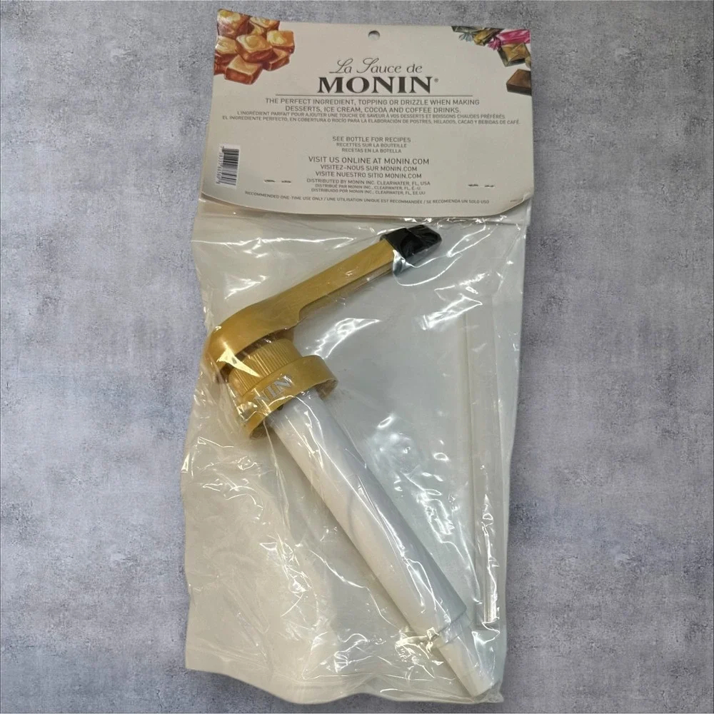 Monin Caramel Dulce De Leche Sauce Pump‎ Dispenser for 64 oz Bottle